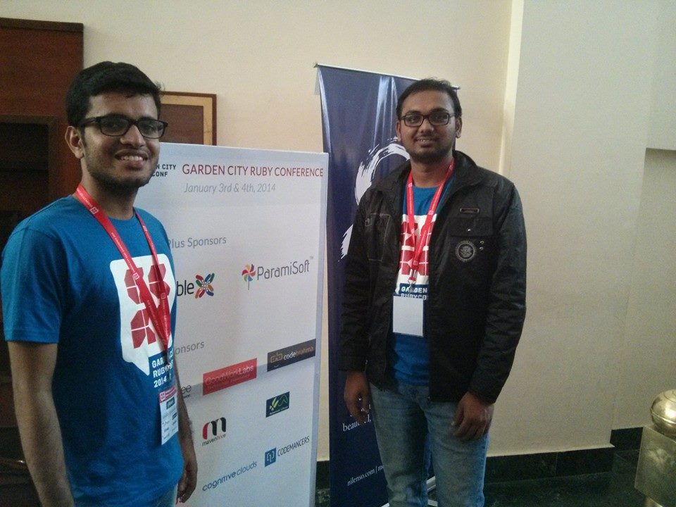 Yuvaraja of Codebrahma at Bangalore garden City Ruby Conference